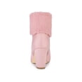 thumbnail image 2 of BLISSFUL STEP Women's Faux Fur Block Heel Round Toe Ankle Boots, 2 of 7