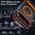 thumbnail image 6 of Dteck Case with Screen Protector for Google Pixel 9 Pro XL ,Shockproof Translucent Matte PC Case Compatible with Mag Safe Adjustable Kickstand Military Grade Drop Back Cover,Orange, 6 of 6