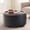 Faux Leather Balck, variant on 29.1 Inch Round Boucle Storage Ottoman Coffee Table with Removable Lid Top for Living Room, Camel