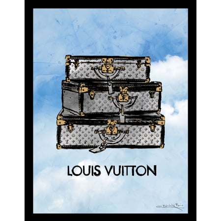 Venice Beach Collection's Designer Fashion Travel Trunks at the Beach 14x18 Framed Print