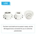 thumbnail image 4 of Perillas de control de guitarra Eléctrica Unique Bargains 6mm ID 1 Volumen 2 Tono Velocidad Control Plástico Blanco con Carácter Negro, 4 of 6