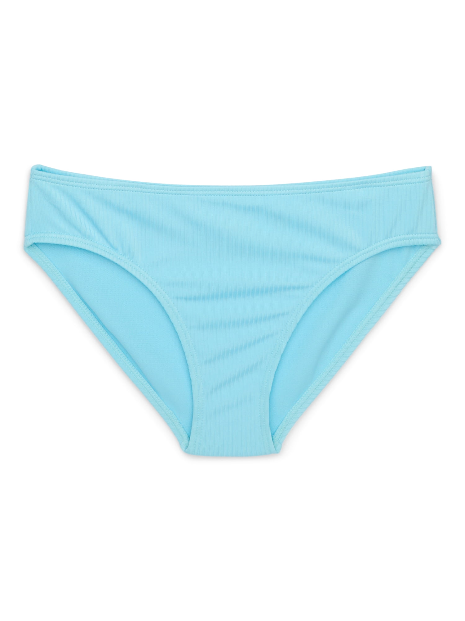 Wonder Nation Girls 2-Piece Ribbed Tankini Swimsuit with UPF50+, Sizes 4-18