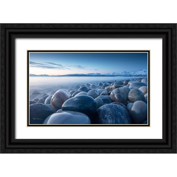 Torsteinsen Jenssen, Ebba 14x10 Black Ornate Wood Framed with Double Matting Museum Art Print Titled - An Ocean Of Time