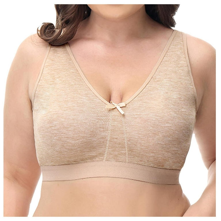 Zip Front Sports Bras for Women TIANEK High Impact Front Closure Wirefree  Back-Smoothing Stappy Convertible Knix Bras for Women Wireless,Beige 
