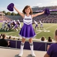thumbnail image 5 of Pigmiss Girls Cheerleader Costume Kids Cheerleading Outfit Dress for Halloween Party Birthday Gift Stage Performance Sports Events, 5 of 8