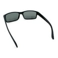 thumbnail image 7 of All Black Timeless Classic Narrow Rectangle Dad Shade Sunglasses Shiny Glass Lens, 7 of 7