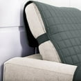 thumbnail image 2 of Elegant Comfort Quilted Sofa Cover, Water Resistant Slipcover Furniture Protector, Washable Couch Cover with Non Slip, Bloomingdale Oversized Sofa, Gray/Black, 2 of 4