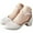White, variant on Quealent Girls Heels Dress Shoes Flower Girl Mary Jane Sandals Wedding Party Princess Shoes for Toddler Little Kid Big Kid Pink for Size 1
