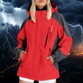 thumbnail image 2 of iHPH7 Rain Jacket Women Waterproof Workout Jackets for Woman Hiking Jacket Women Fall Clothes Waterproof Windbreaker Women Windbreaker Jacket Women Zip Up Jacket Red XXL, 2 of 9