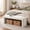 White, variant on Kithkasa White Boucle Bench, 47 in Upholstered Entryway Bench with Wood Frame, Padded Ottoman Bench for Bedroom, Living Room and Foyer