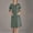 Gray, variant on 2026 Women Housekeeping Maid Uniform Dress Button Down Scrub Dresses Short Sleeve Loose Dresses with Pockets Women's V-Neck Medical Uniforms with Front Buttons Army Green XXL