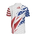 thumbnail image 3 of Personalize Name Addicted Golf American Flag USA Golf Team Men's Polo Shirt S-5XL, 3 of 5