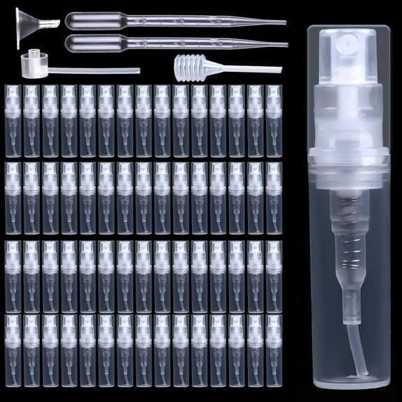 60 PCS Spray Bottles, Fine Mist Perfume Bottle Empty, Refillable Plastic  Perfume Bottles for Travel Makeup Tool