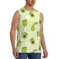 thumbnail image 2 of Haiem Men's Avocado With Leaf And Flower Print Tank Tops Summer Sleeveless Cut Off Workout T-Shirts Fitness Vest Athletic Undershirts-Medium, 2 of 8