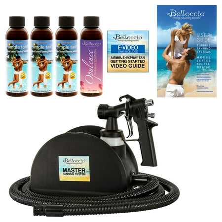 Belloccio Master T95 Sunless Turbine Spray Tanning System Solution Variety Pack w/ Opulence