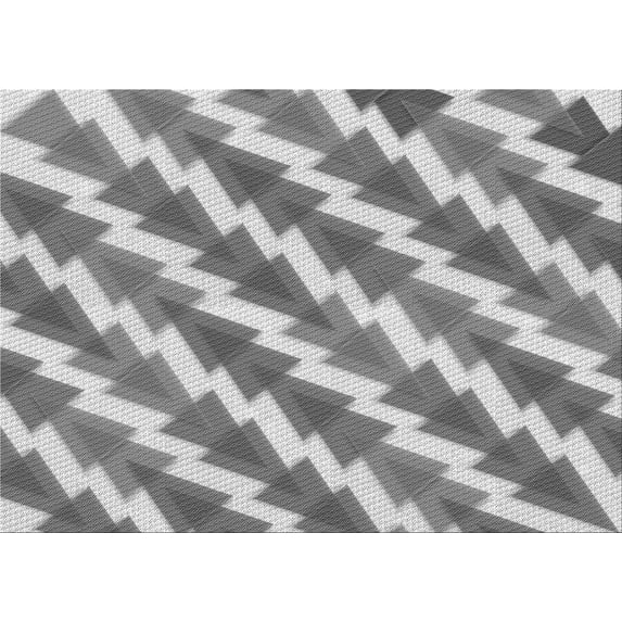 Ahgly Company Machine Washable Indoor Rectangle Transitional Silver Gray Area Rugs, 3' x 5'
