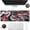 Black Red White Ink Liquid Waves, variant on Large Gaming Mouse Pad for Desk,Falling Cherry Blossoms Desk Mat,Cherry Blossoms Desk Pad,Extended Big Computer Keyboard Mouse Pad with Non-Slip Base and Stitched Edge,31.5"x11.8"