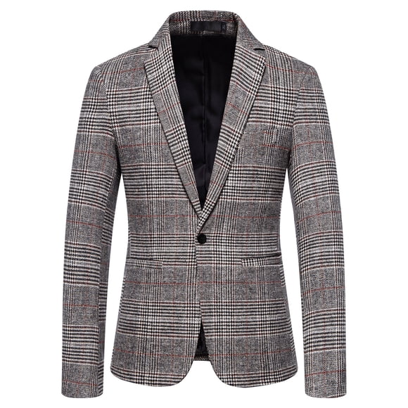 EGNMCR Mens Sport Coat, Casual Blazer, One Button Business Suit Jacket Men's Breasted Fashion Suit Business Casual Suit Wool Suit Coat Women Coat
