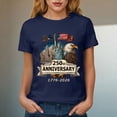 thumbnail image 5 of mgoYE USA T Shirt Women Women's 250th America Anniversary Independence 250 Years of Freedom O-Neck T-Shirt(Navy,M), 5 of 8