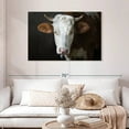 thumbnail image 2 of Elephant Stock Serious Cow Face Wall Art - Horizontal Canvas Wall Art - Living Room Wall Decor - Animal Canvas - Black And Gray Decor - 45" x 30", 2 of 8