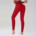 thumbnail image 5 of Celsior Compression Leggings Anti Cellulite Leggings Resistance Band Leggings Full Length Buttery Soft Yoga Pants Tummy Shaping Pants High Waisted Leggings Scrunch Butt Compression Legging Red M, 5 of 6