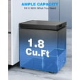 thumbnail image 4 of Crzoe 1.8 Cu.Ft Chest Freezer with Removable Basket and Bottom Defrost Water Drain Freestanding Mini Freezer with Adjustable 7 Thermostat for Home/Apartment, Black, 4 of 8