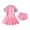 Pink A, variant on LYMAYTER Kids Toddler Girls Two Piece Swimsuit with Skirt Short Sleeve Rash Guard Sets UPF 50 Beach Bathing Suit Bikini Rash Guard Bathing Suit Swimsuit Skirt & Bottom for 3-12 Years Old