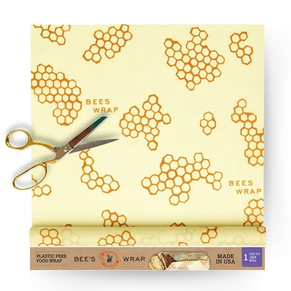 Envoltorios de cera de abeja cortados en forma de panal de abeja en forma de panal de 35 x 132 cm