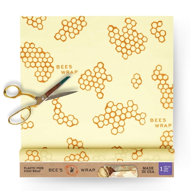 Envoltorios de cera de abeja cortados en forma de panal de abeja en forma de panal de 35 x 132 cm