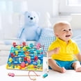 thumbnail image 4 of de Pesca Magnética de Montessori Preschool Tablero Early Educational Juguetes Puzzle Maze Actividad de Cumpleaños de Navidad Alfabeto ABC Hugo Number Puzzle Board, 4 of 9