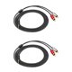 thumbnail image 1 of 2X Cable RCA 2RCA Una 3.5 Cable de Audio Jack de 3.5mm Cable Auxiliar Rca(2M), 1 of 5
