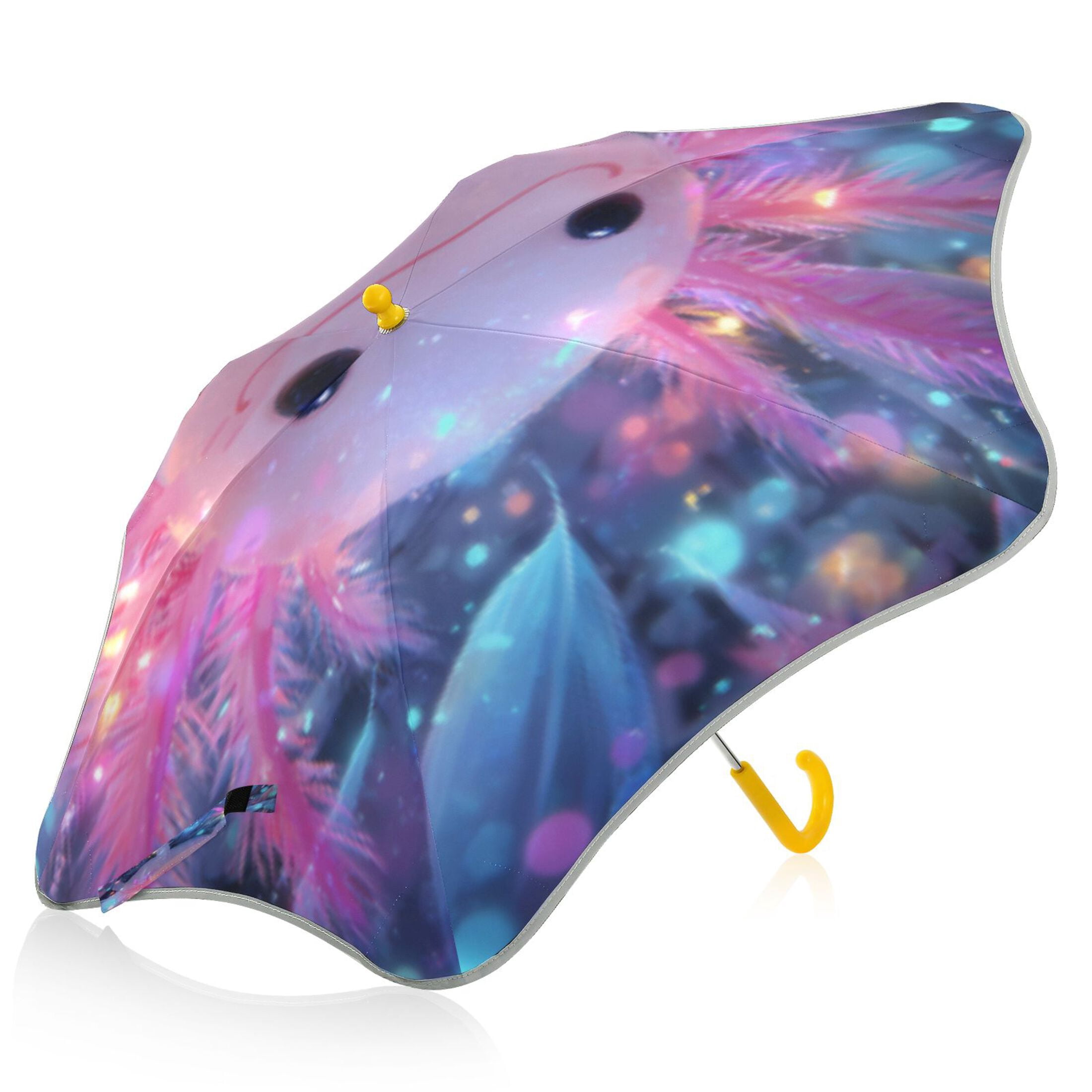 BZSMCE Folding Umbrellas Rain & UV Protection Windproof In Axolotl in Sparkle Pattern