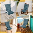 thumbnail image 5 of Millsilo 38" x 17" x 3" Indoor Tufted Rocking Chair Cushion & Seat Pad with Non-Slip Base & Secure Ties — Blue, 5 of 10