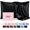 Black, variant on Silk Pillow Cases Mulberry Silk Pillowcases Soft Breathable Both Sided Natural Silk Pillowcase with Zipper Beauty Sleep Silk Pillow Cases 1 Pc for Gift (Standard, Cornflower Blue)