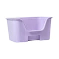 thumbnail image 2 of Yinanstore High Sided Cat Litter Boxs Kitty Litter with Elevated Edges Splashproof Front Opening Litter Pans for Cats Kitten Kitty Bunny Violet No Wheel, 2 of 8