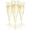Gold Glitter, variant on Plastic Champagne Flutes Disposable - 10 Pack | Silver Glitter Plastic Champagne Glasses for Parties | Glitter Clear Plastic Cups | Plastic Toasting Glasses | Mimosa Glasses