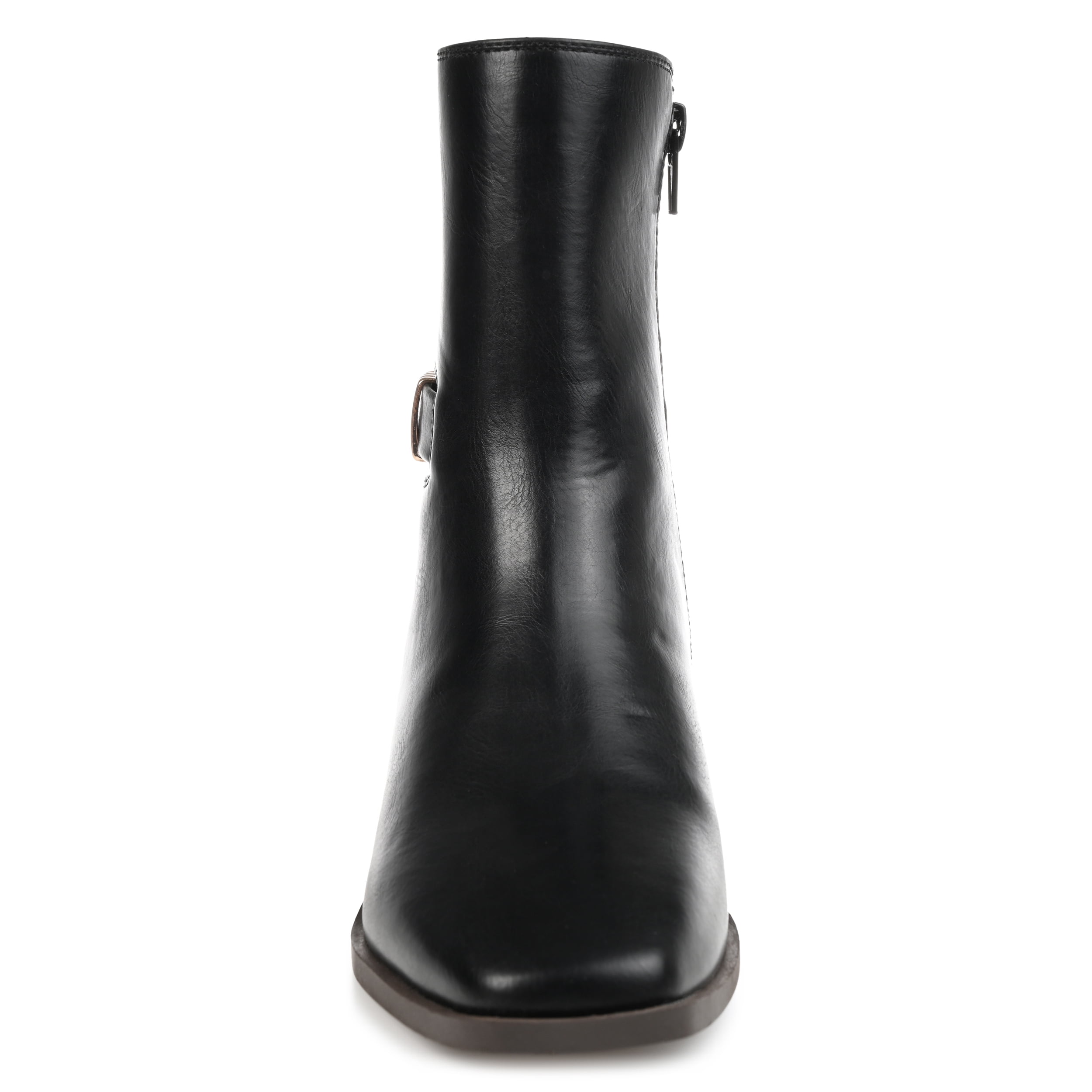 Journee Womens Aubrie Inside Zip Stacked Heel Booties, Widths Available