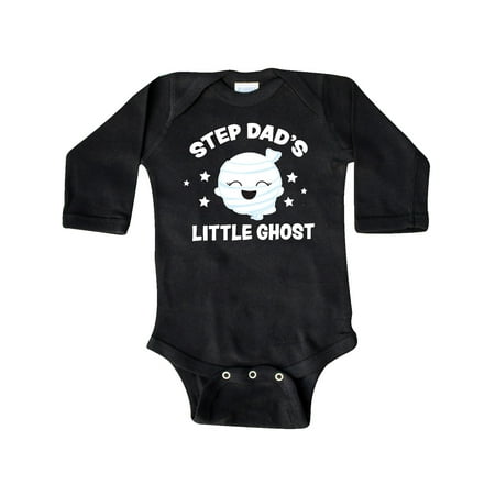 

Inktastic Cute Step Dad s Little Ghost with Stars Gift Baby Girl Long Sleeve Bodysuit