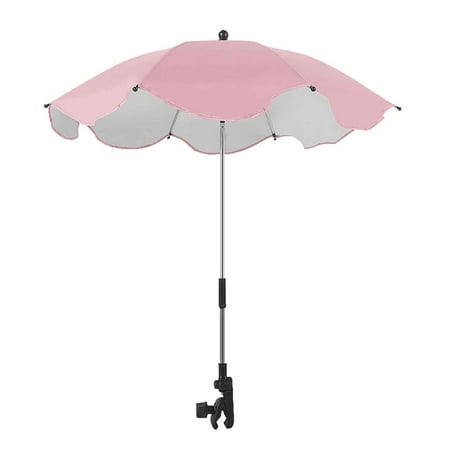 Tuphregyow Universal Baby Pram Umbrella Shade Umbrella Sunshade For Stroller Pushchair Pink