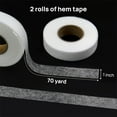 thumbnail image 2 of NOGIS 140 Yards 1 Inch Iron on Hemming Tape, 2 Rolls Adhesive No Sewing Hemming Tape Stitch Witchery Tape for Crafting Projects (White), 2 of 7