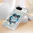 thumbnail image 5 of Liquid Case for Google Pixel 8 Case Glitter Cute Stylish Silicone Quicksand Sparkle Shockproof Protective Slim TPU Clear Case for Women Girls Case for Google Pixel 8 Pearl Owl YB, 5 of 7