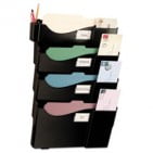 Officemate Grande Central Wall Filing System, Four Pockets, 16 5/8 x 4 3/4 x 23 1/4,