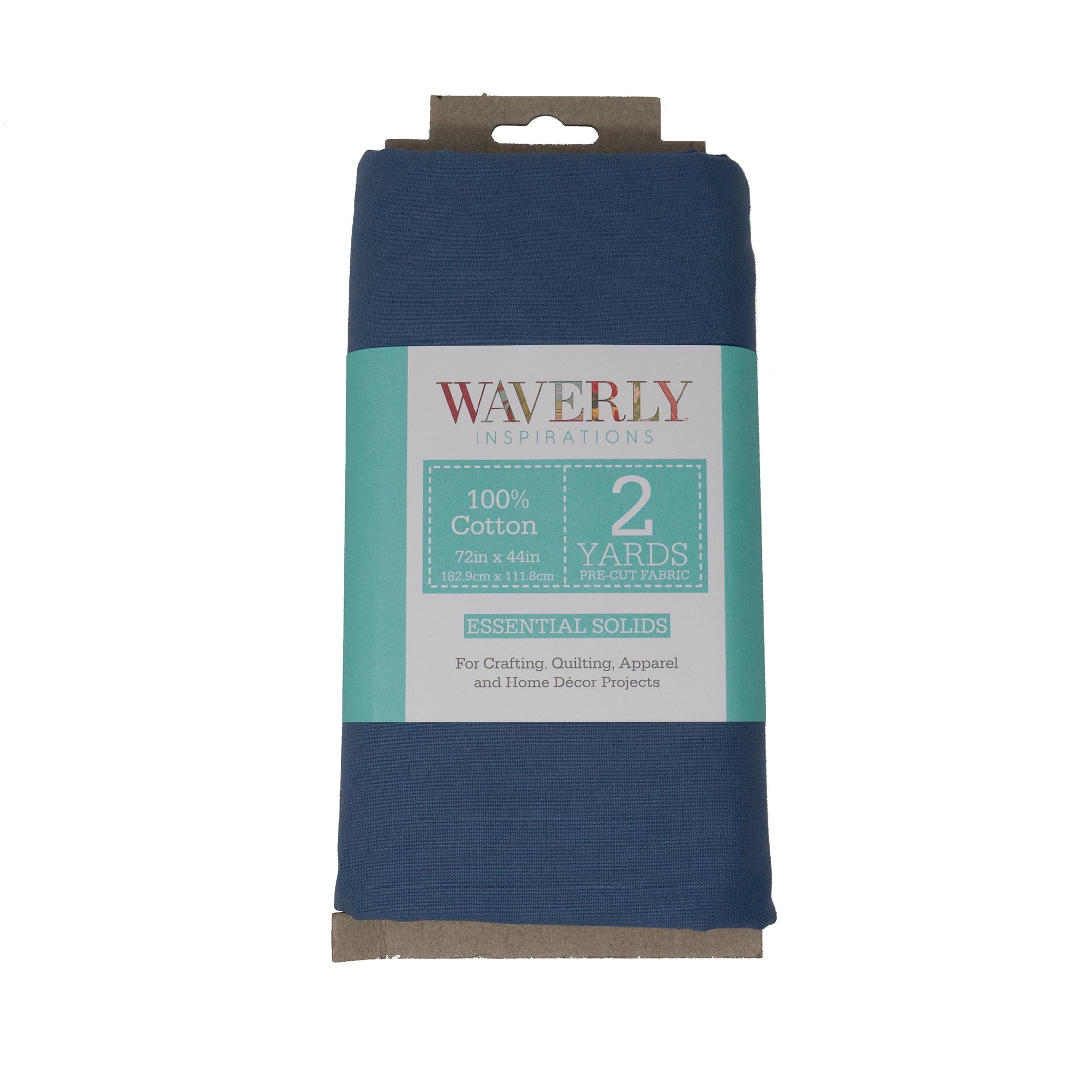 (2 pack) Waverly Inspirations 2 Yard Cut 100% Cotton Solids Fabric, Federal, 44" Wide for Quilting & Sewing