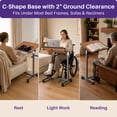 thumbnail image 4 of KEKOY Overbed Table with Wheels, 90° Tilting Tabletop and Adjustable Height, Rolling Hospital Bedside Table for Reading, Laptop Work and Post-Surgery Recovery, 4 of 9