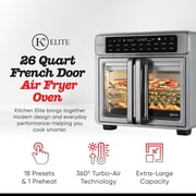 Kitchen Elite 26 Qt French Door Air Fryer Oven, Countertop Cooker with LED Display