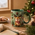 thumbnail image 5 of Trovenix Reindeer Coffee Mug 2D Ceramic Christmas Cup, Hot Cocoa Milk Tea Drinking Mug for Home Office, Festive Holiday Gift for Family, 5 of 7