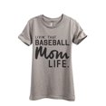 thumbnail image 1 of Thread Tank Livin' That Baseball Mom Life Women's Fashion Relaxed Crewneck T-Shirt Tee Heather Tan Large, 1 of 1