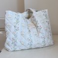 thumbnail image 4 of Bolso de celosía de diamantes de mujeres para mujeres grandes capacidad de gran capacidad moderna de transporte bolso de hombro floral liviano, 4 of 8