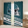 thumbnail image 2 of Erosebridal Football City Curtains and Drapes (42x84),American Football Sport BlackoutCurtains for Bedroom,Philadelphia Curtains Pack of 2 (42x84),Stylish Bedroom Decor, 2 of 7