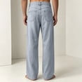 thumbnail image 7 of HOMADLES Men's Loose Fit Jeans Straight Leg Stretch Soft Casual Pants Side Pocket Fashion Pants Light Blue Size 2XL, 7 of 7